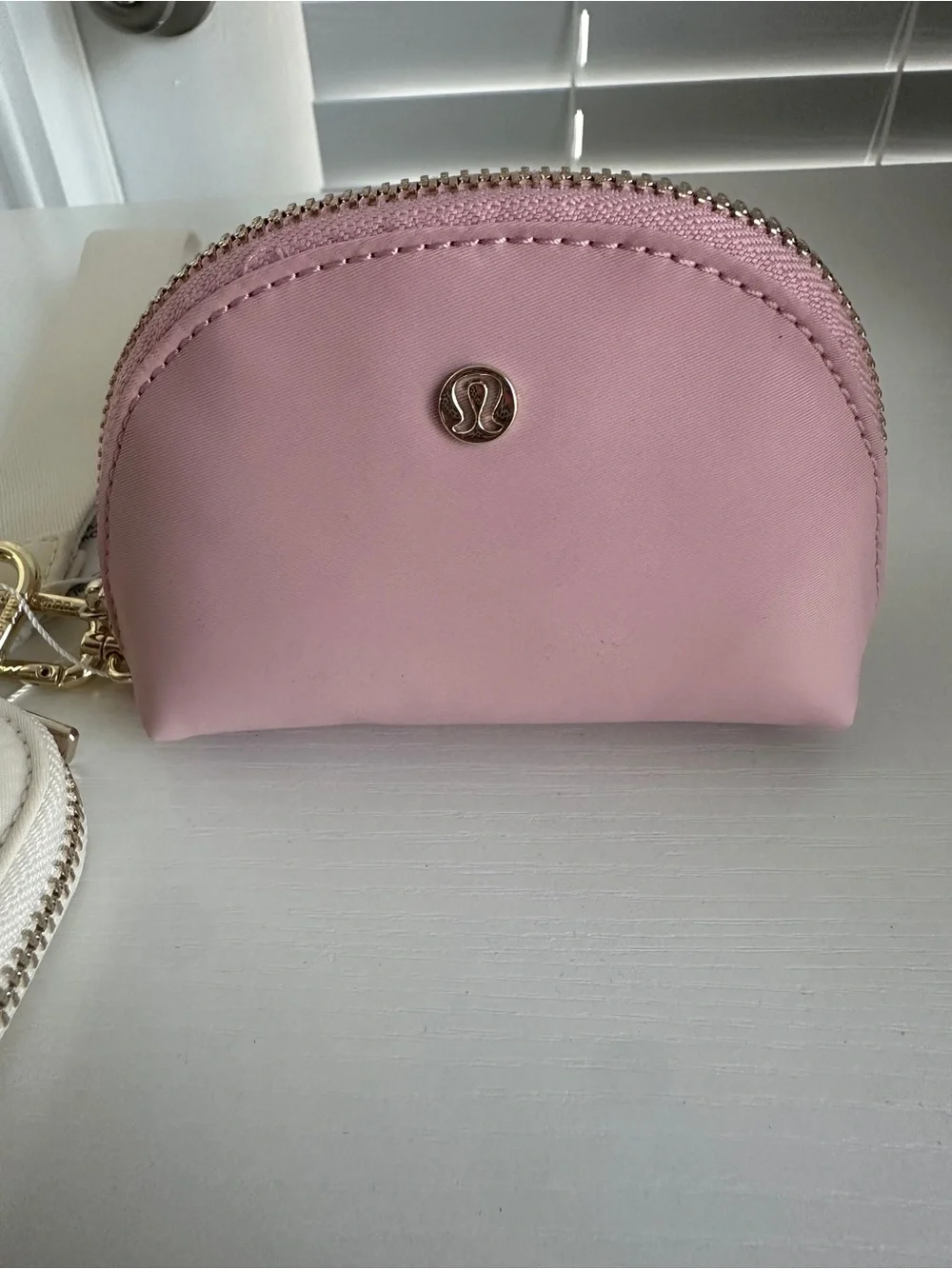 Lululemon Dual Pouch Wristlet Wallet in Blush & Cream
